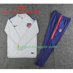 Atlético Madrid Bambino Tute Felpe da Allenamento Grigio Bianco 2018/2019